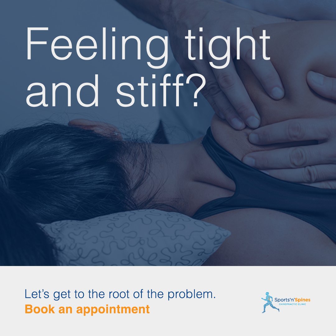 Chiropractic Facebook ad: feeling tight and stiff