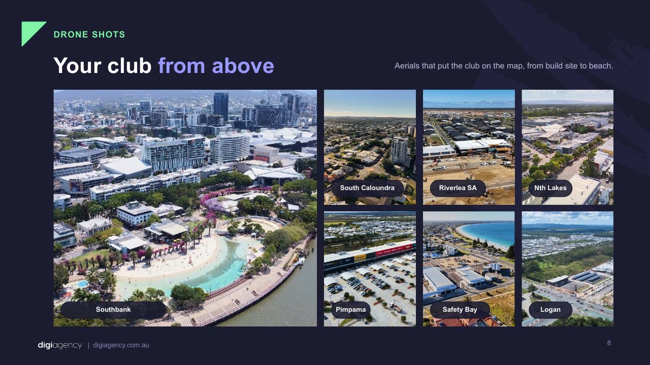 Digi Agency designed supporting document: Drone shots