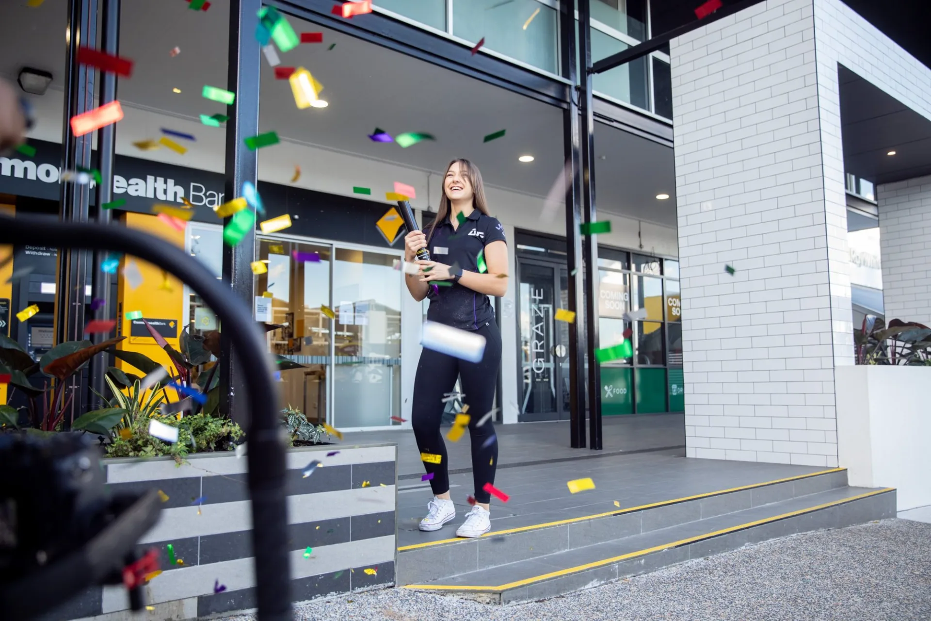 Opening day confetti, content shoot by Digi Agency