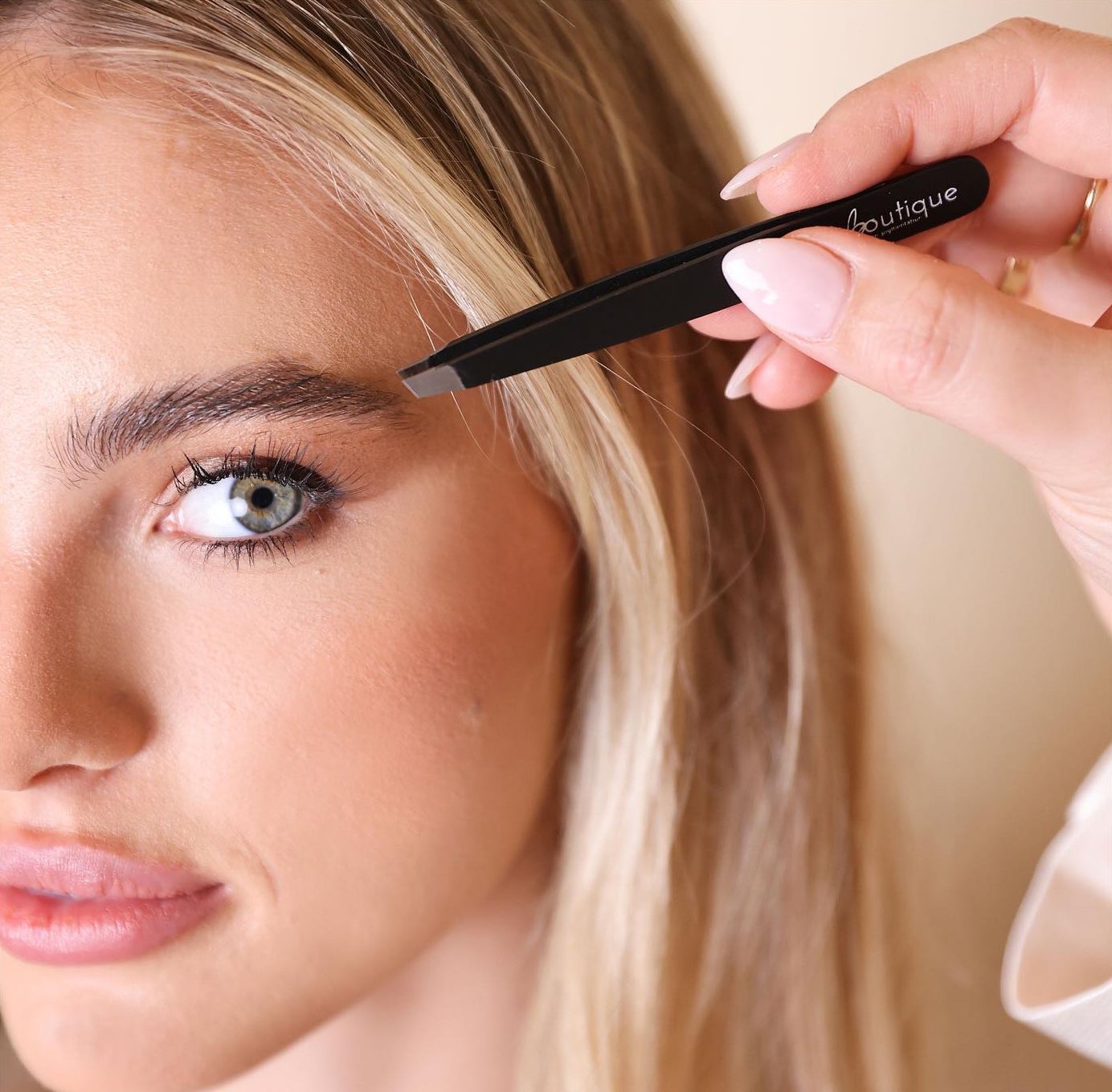 Brow treatment detail shot, content shoot by Digi Agency