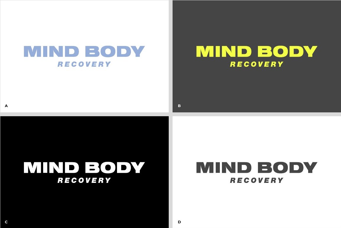 Primary logo in four colourways