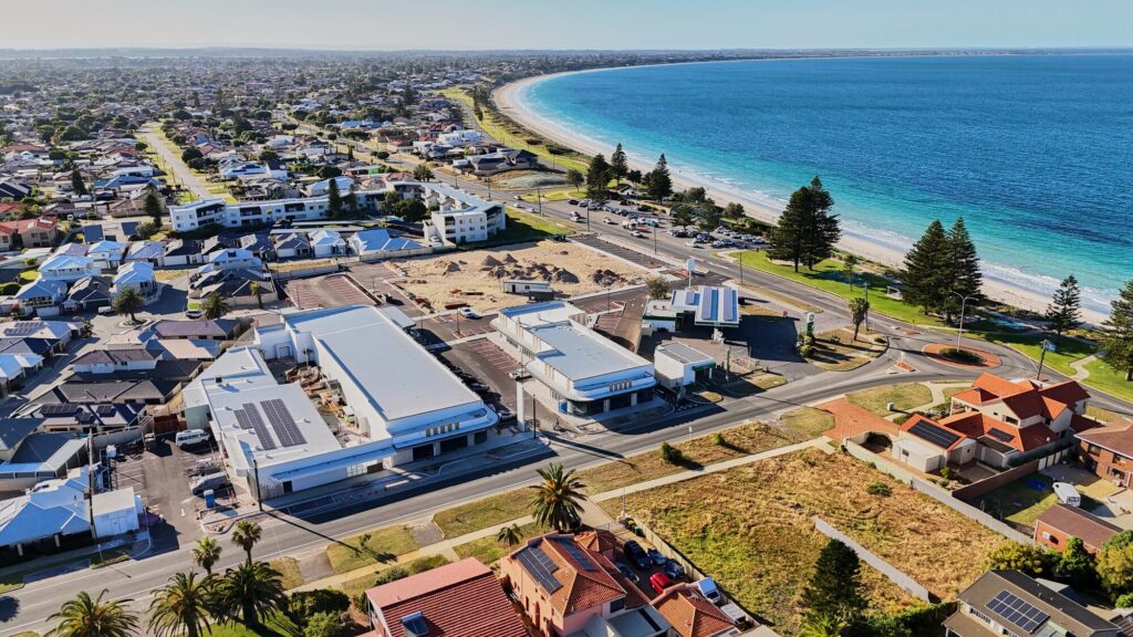 Drone aerial of Safety Bay foreshore, Western Australia