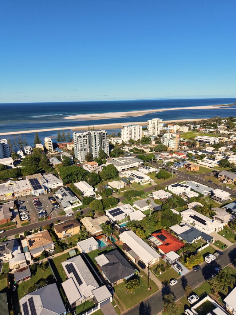 Drone aerial of South Caloundra