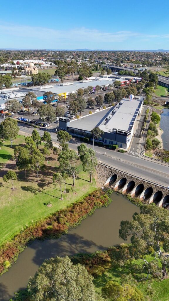 Drone aerial near Watergardens, Victoria