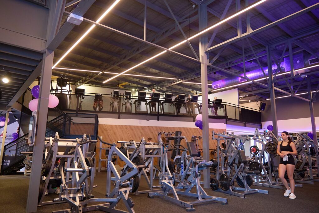 Training floor at Anytime Fitness Stafford