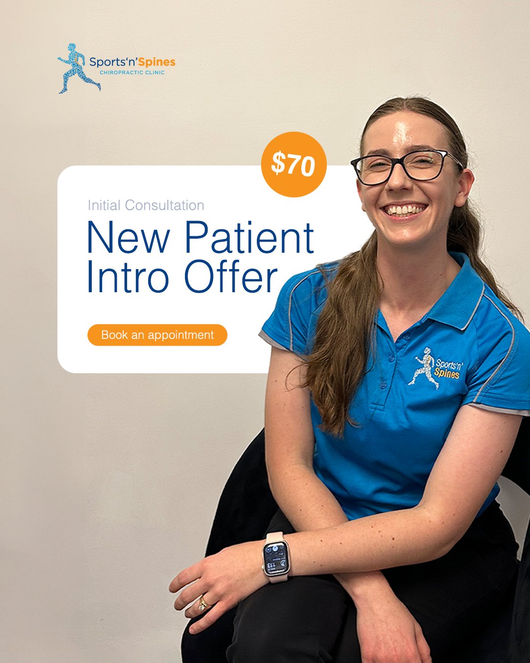Sports n Spines Chiropractic new patient intro offer Meta ad