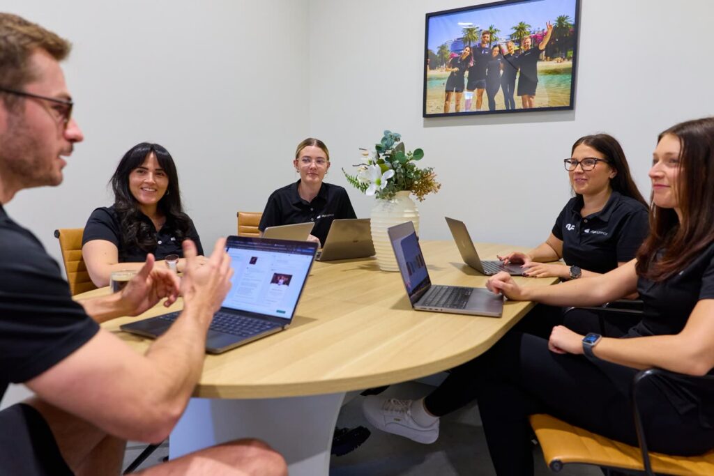 The Digi Agency content team planning a shoot in Brisbane