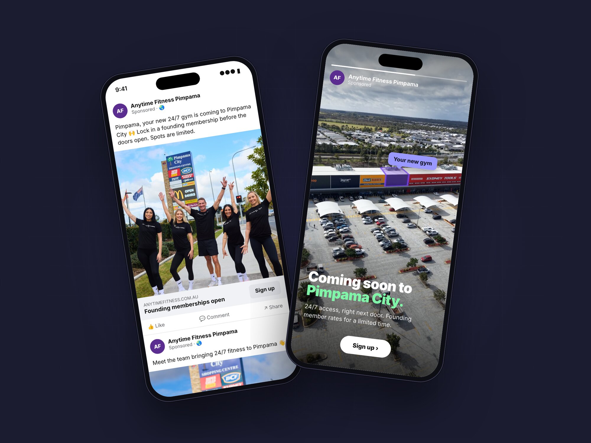 Pimpama presale ads on phones